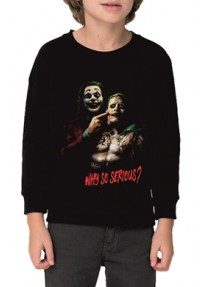 Детска ватирана блуза с дълъг ръкав JOKER - WHY SO SERIOUS?